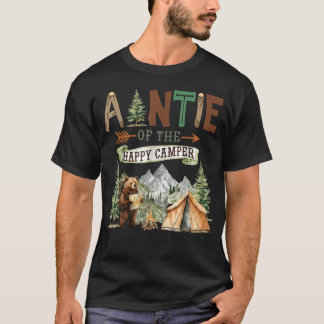 Auntie Of The Happy Camper First Birthday T-Shirt