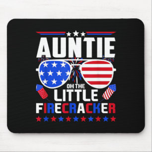 Auntie of The Little Firecracker Fourth of July Mouse Mat