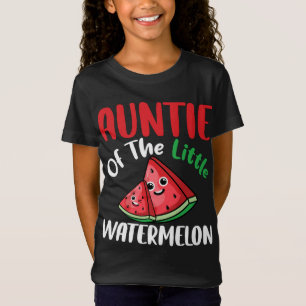 Auntie Of The Little Watermelon Summer Funny Famil T-Shirt