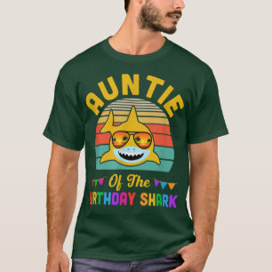 Auntie Of The Shark Birthday Auntie Matching Famil T-Shirt