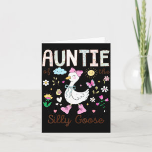 Auntie of The Silly Goose 1st Birthday Girl Card