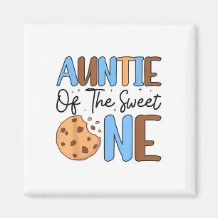 Auntie Of The Sweet One Cookies & Milk 1st Bir Magnet
