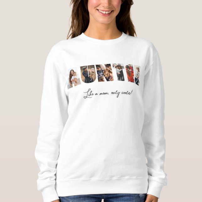 Auntie Photo Collage Sweatshirt (Front)