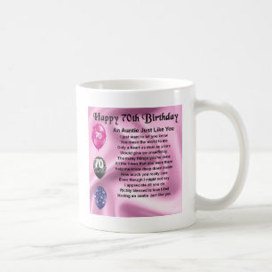 Auntie Poem - 70th Birthday Coffee Mug