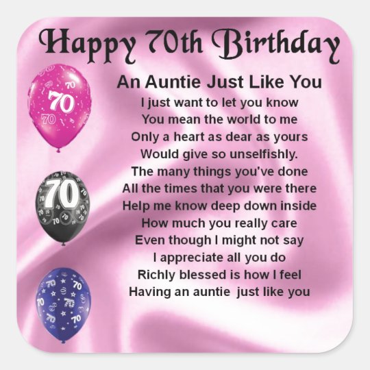 70th birthday gift ideas for aunt