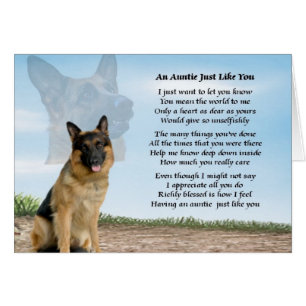 Auntie poem - German Shepherd Dog