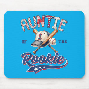 Auntie Rookie Of The Year 1st Birthday Boy Mouse Mat