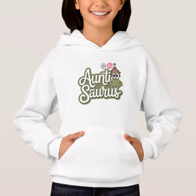 Auntie Saurus Funny Dinosaur Birthday (Front)