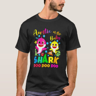 Auntie Shark Birthday Auntie Shark  Family Mother' T-Shirt