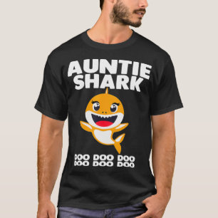 Auntie Shark Gift Cute Baby Shark Design Family Se T-Shirt