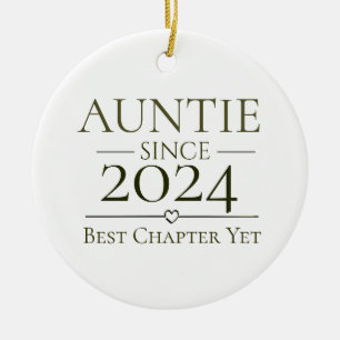 Auntie Since Personalised Year Best Chapter Yet Ceramic Tree Decoration