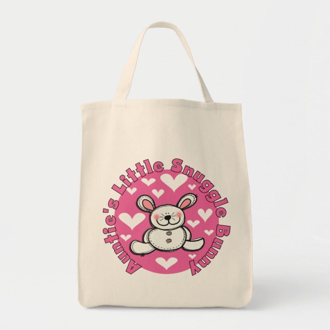 Auntie Snuggle Bunny Tote Bag (Front)