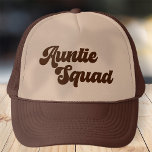 Auntie Squad Simple Vintage Retro Typography Trucker Hat<br><div class="desc">This simple and vintage design is composed of playful script typography.</div>
