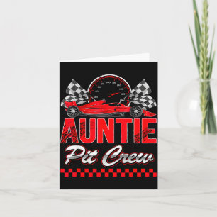 Auntie T Crew Racing Family Race Car Birthday Boy  Card