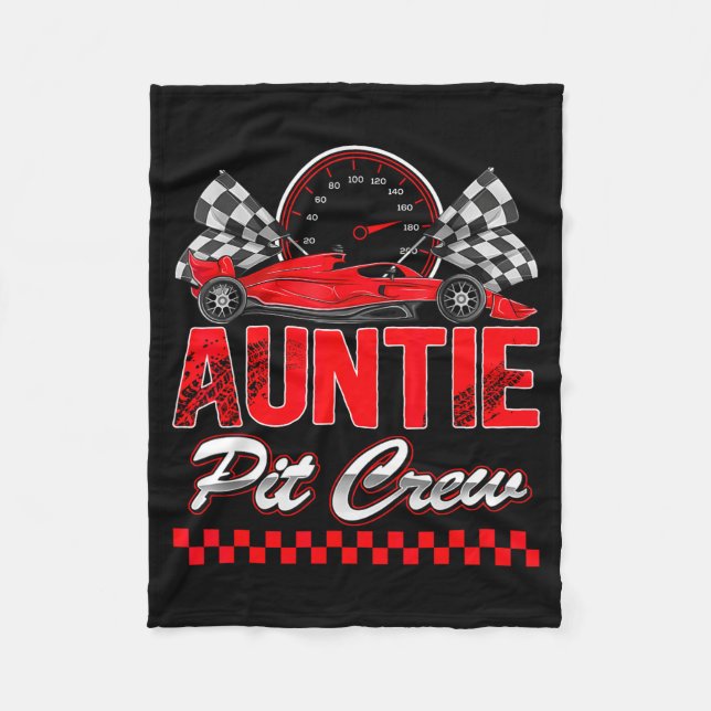 Auntie T Crew Racing Family Race Car Birthday Boy  Fleece Blanket (Front)