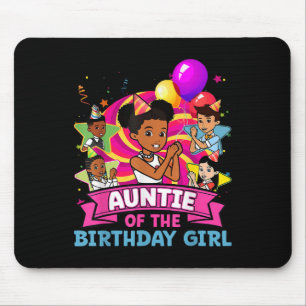 Auntie The Birthday Girl Party Pink Doll Family De Mouse Mat