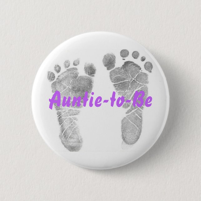 Auntie-to-Be 6 Cm Round Badge (Front)