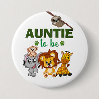 Auntie To Be Aunt Jungle Safari Animal Baby Shower