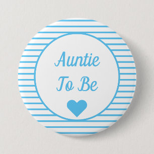 Auntie To Be Baby Shower Button