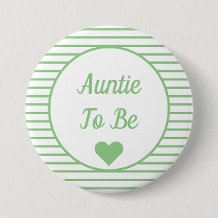 Auntie To Be Baby Shower Button