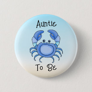 Auntie to Be   Cute Fish Under the Sea  6 Cm Round Badge