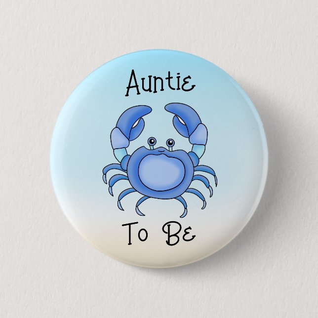 Auntie to Be | Cute Fish Under the Sea  6 Cm Round Badge (Front)