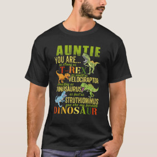 Auntie You Are As Strong As Rex Fun Dinosaur Aunti T-Shirt