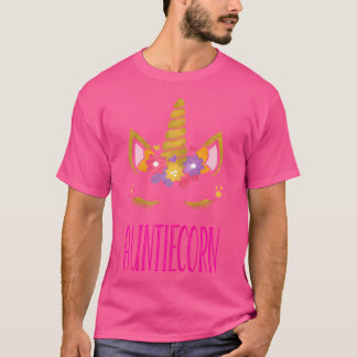 Auntiecorn Aunt Unicorn Costume Auntie T-Shirt