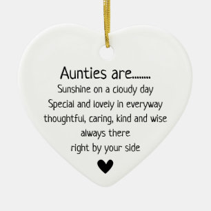 Aunties Are Sunshine Ceramic Tree Decoration