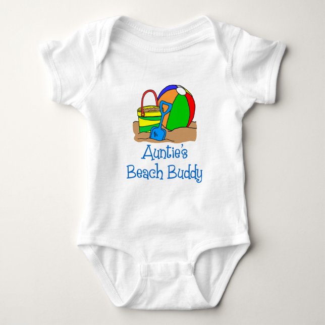 Auntie's Beach Buddy Baby Bodysuit (Front)
