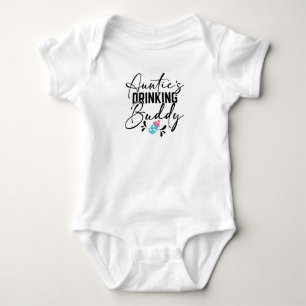 Auntie's drinking buddy baby bodysuit