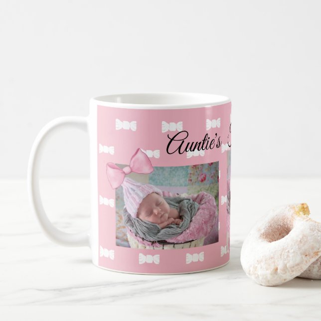 Auntie's Favourite Coffee Mug Personalised Photos (With Donut)