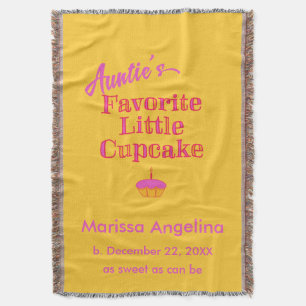 Aunties Favourite Little Cupcake Throw Blanket