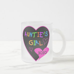 Aunties Girl t shirts, mugs, hats, and more Frosted Glass Coffee Mug