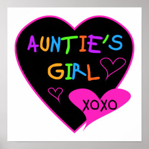 Aunties Girl t shirts, mugs, hats, and more Poster