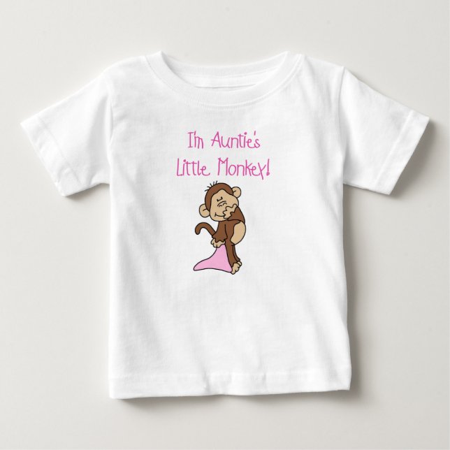 Auntie's Little Monkey Baby T-Shirt (Front)
