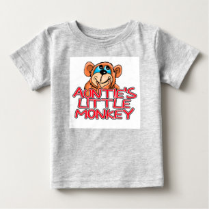 Auntie's Little Monkey Baby T-Shirt