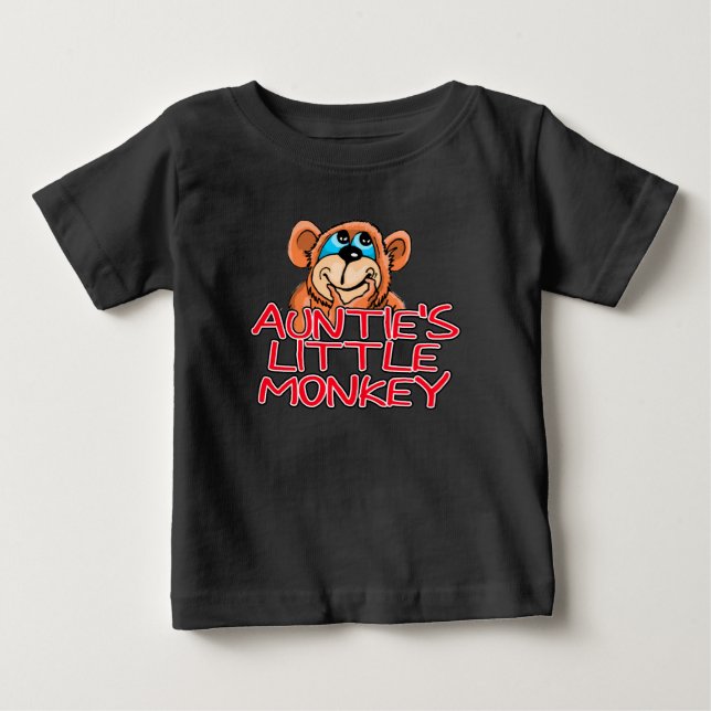 Auntie's Little Monkey Baby T-Shirt (Front)