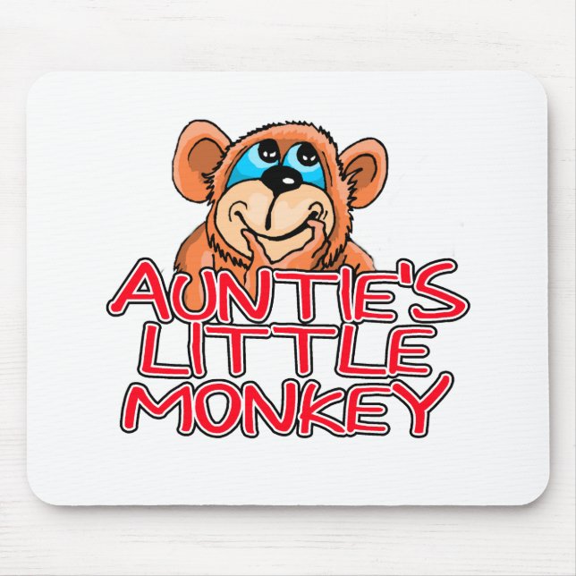 Auntie's Little Monkey Tshirts and Gifts Mouse Mat (Front)