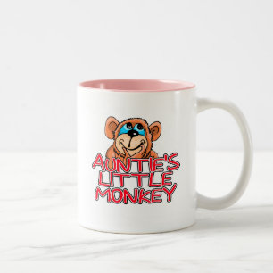 Auntie's Little Monkey Tshirts and Gifts Two-Tone Coffee Mug