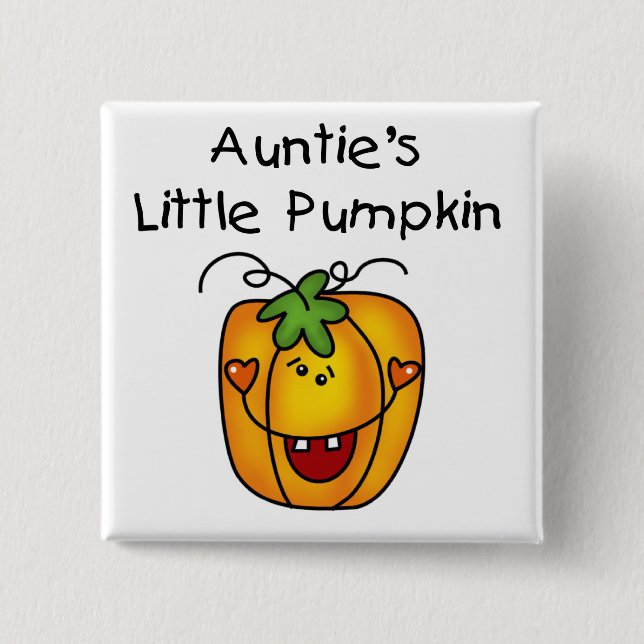 Auntie's Little Pumpkin Tshirts and Gifts 15 Cm Square Badge (Front)