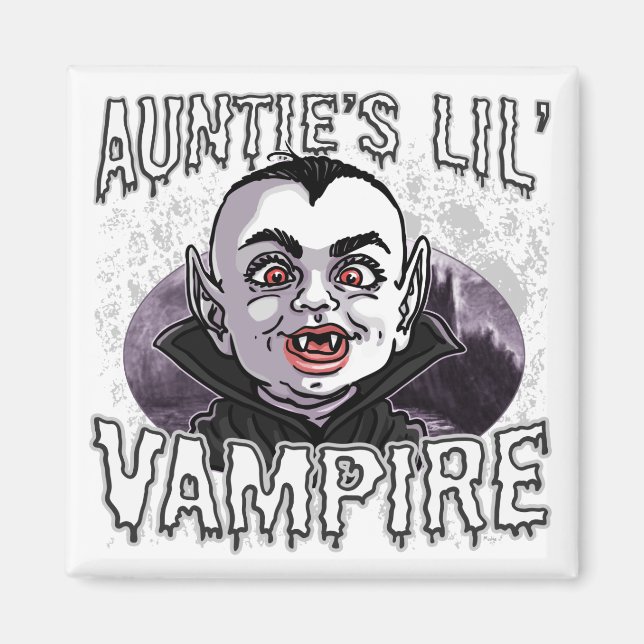 Auntie's Little Vampire Magnet (Front)