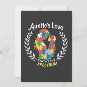 Auntie's Love Has No Spectrum Autism Awareness Invitation