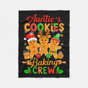 Auntie's Xmas Cookie Baking Crew Funny Baker Ginge Fleece Blanket