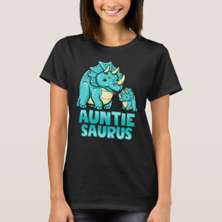 Auntiesaurus Funny Auntie Saurus Dinosaur Graphic T-Shirt