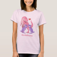 AuntieSaurus Pink T-Rex Twin Purple Baby Dinosaurs