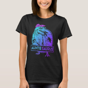 Auntiesaurus Rex Dinosaur Auntie Saurus Family Mat T-Shirt
