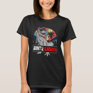 Auntiesaurus Rex Dinosaur Auntie Saurus Family Mat T-Shirt