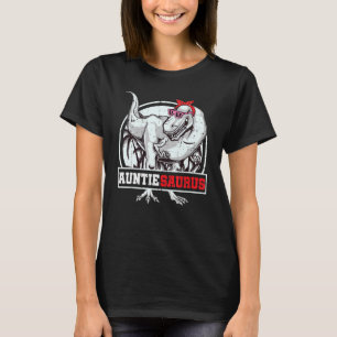 Auntiesaurus Rex Dinosaur Auntie Saurus Family Mat T-Shirt