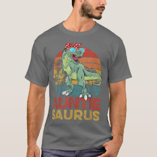 Auntiesaurus T Re Dinosaur Vintage Auntie Saurus F T-Shirt